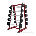 Fitness Straight Ez Curl Rubber Fixed Barbell Rack